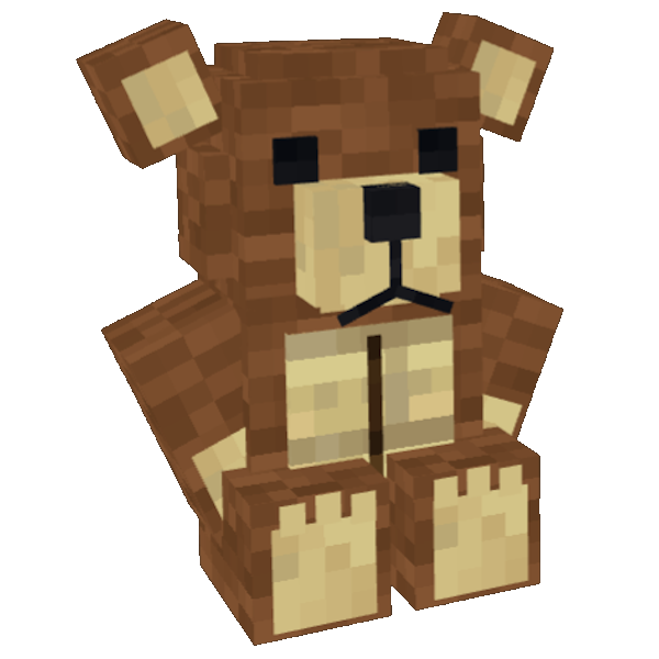Generated Minecraft model of a sitting teddy bear
