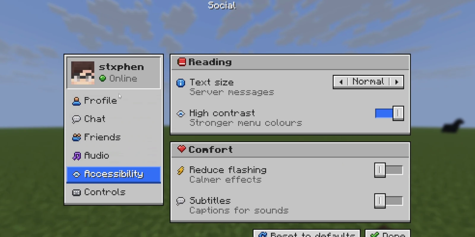 A dialog open in game