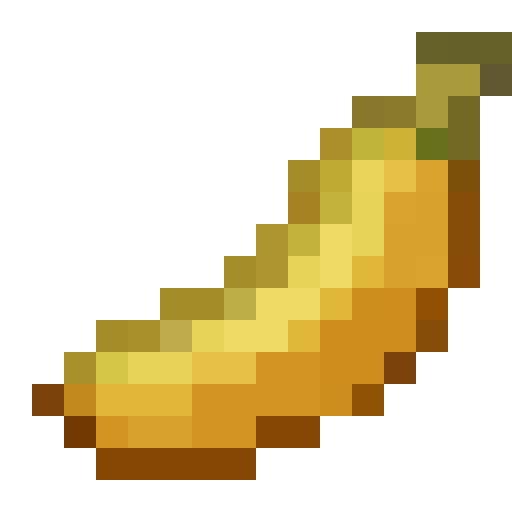 Yellow Banana — a yellow Minecraft Icon made with resourcepack.ai