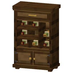 Wooden Wine Cabinet — a Minecraft Model made with resourcepack.ai