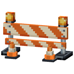 Construction Road Barrier — a Minecraft Model made with resourcepack.ai