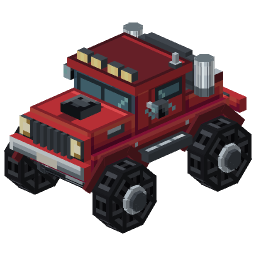 Crimson Crusher Monster Truck — a Minecraft Model made with resourcepack.ai