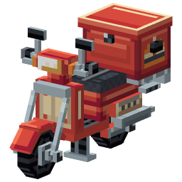 Food Delivery Moped — a Minecraft Model made with resourcepack.ai