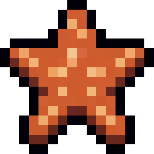 Orange Starfish — a Minecraft Item (2D) made with resourcepack.ai