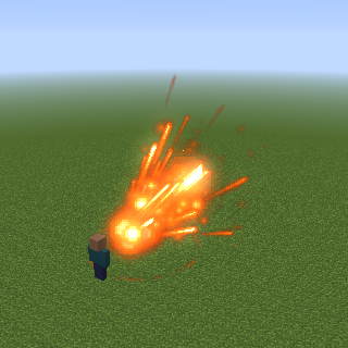 Roaring Fire Cone — a Minecraft VFX made with resourcepack.ai