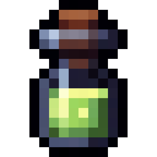 Tiny Glowing Vial — a Minecraft Item (2D) made with resourcepack.ai
