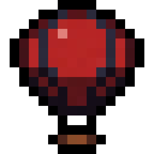 Red Hot Air Balloon — a Minecraft Item (2D) made with resourcepack.ai