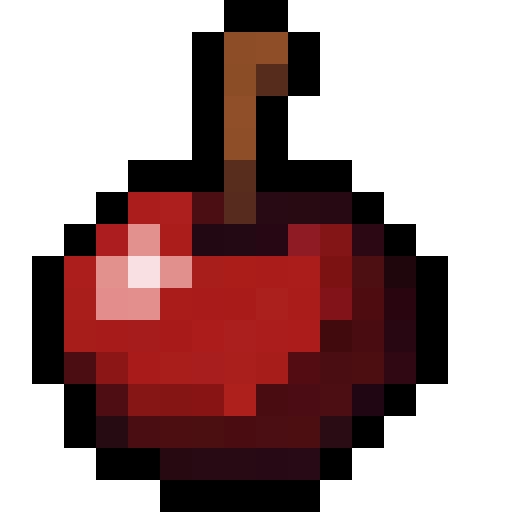 Candy Apple On A Stick — a Minecraft Item (2D) made with resourcepack.ai
