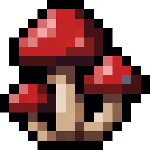 Red Mushroom Cluster — a Minecraft Item (2D) made with resourcepack.ai