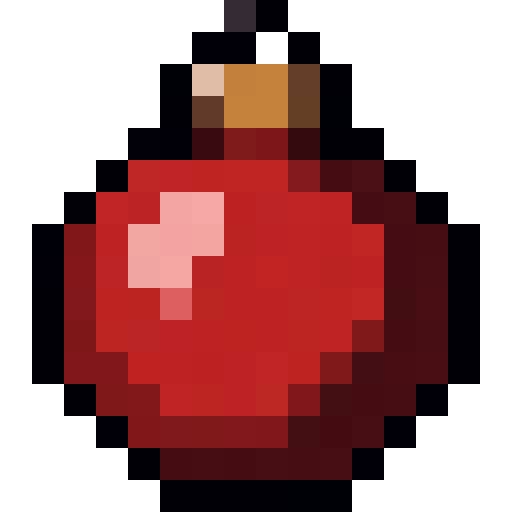 Red Bauble Ornament — a Minecraft Item (2D) made with resourcepack.ai