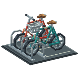 Bike Rack With Bicycles — a Minecraft Model made with resourcepack.ai