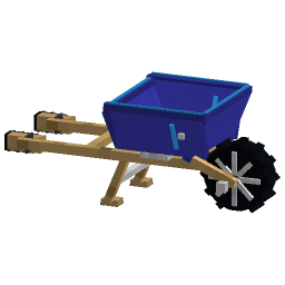 Blue Wheelbarrow — a blue Minecraft Model made with resourcepack.ai