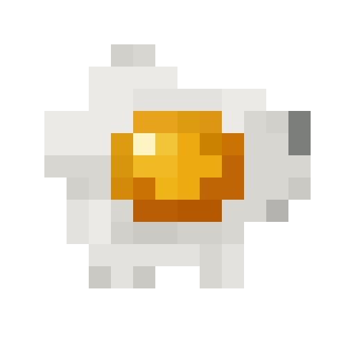 Fried Egg — a yellow Minecraft Icon made with resourcepack.ai