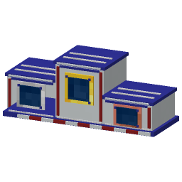 Sports Day Podium — a Minecraft Model made with resourcepack.ai
