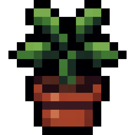 Mandrake Plant Pot — a Minecraft Item (2D) made with resourcepack.ai