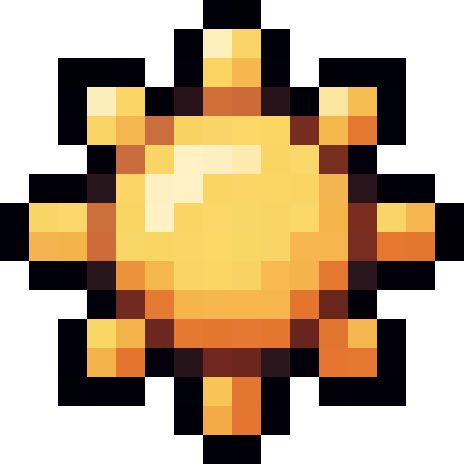 Pixel Sun — a Minecraft Item (2D) made with resourcepack.ai