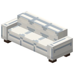 White Three Seat Sofa — a Minecraft Model made with resourcepack.ai