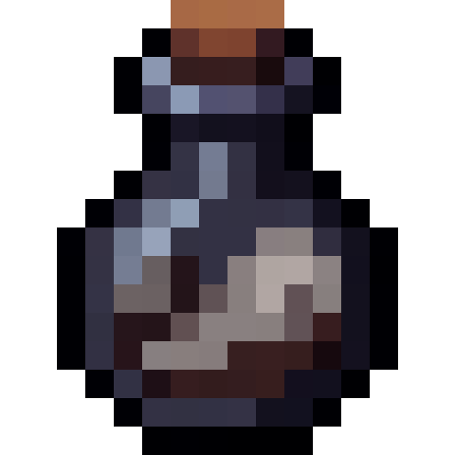 Swirling Smoke Flask — a Minecraft Item (2D) made with resourcepack.ai