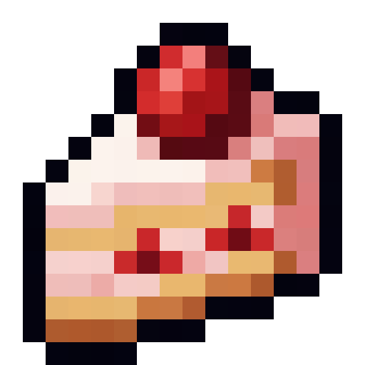 Strawberry Cake Slice — a Minecraft Item (2D) made with resourcepack.ai