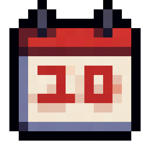 Calendar Icon — a Minecraft Icon made with resourcepack.ai