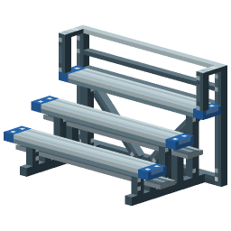 Metal Stadium Bleachers — a Minecraft Model made with resourcepack.ai