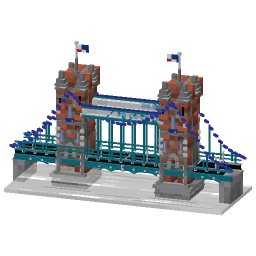 London Bridge — a gray Minecraft Model made with resourcepack.ai