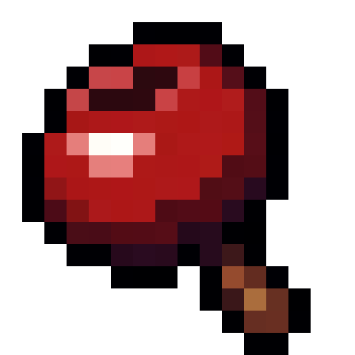 Candy Apple On A Stick — a Minecraft Item (2D) made with resourcepack.ai