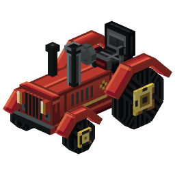 Classic Red Farm Tractor — a Minecraft Model made with resourcepack.ai