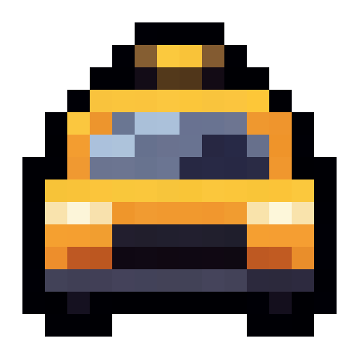 Yellow Taxi Cab — a Minecraft Item (2D) made with resourcepack.ai