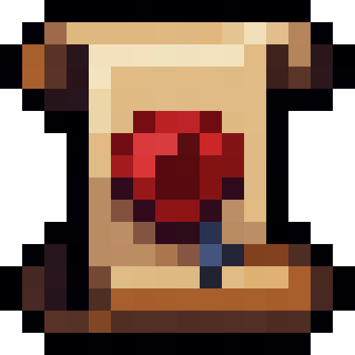 Scroll With Wax Seal — a Minecraft Item (2D) made with resourcepack.ai