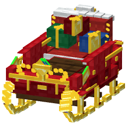 Santa's Gift Sleigh — a red Minecraft Model made with resourcepack.ai