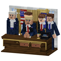 Donald Trump at Desk — a modern Minecraft Model made with resourcepack.ai