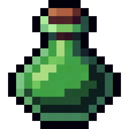Green Poison Potion — a Minecraft Item (2D) made with resourcepack.ai