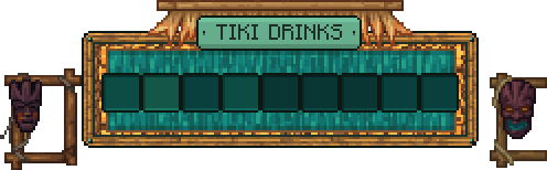 Tiki Bar Interface — a Minecraft GUI made with resourcepack.ai