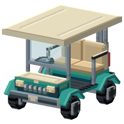 Teal Golf Cart — a Minecraft Model made with resourcepack.ai