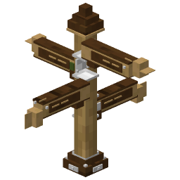 Multi Arm Fingerpost — a fantasy Minecraft Model made with resourcepack.ai