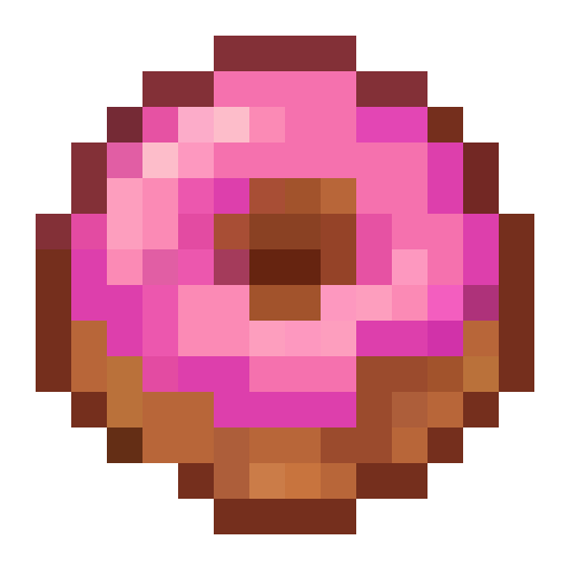 Pink Frosted Donut — a food Minecraft Icon made with resourcepack.ai