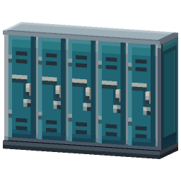 Blue Hallway Lockers — a Minecraft Model made with resourcepack.ai