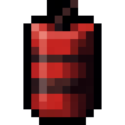Dynamite Stick — a Minecraft Item (2D) made with resourcepack.ai
