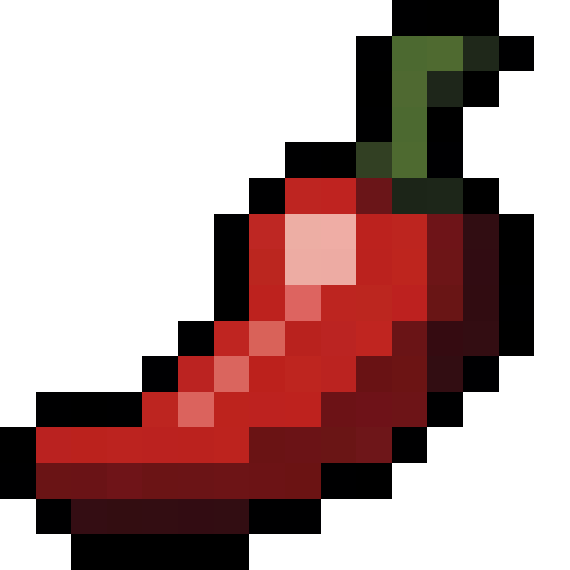 Red Chili Pepper — a Minecraft Item (2D) made with resourcepack.ai