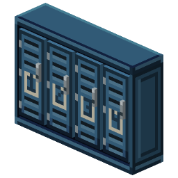 Blue Hallway Lockers — a Minecraft Model made with resourcepack.ai