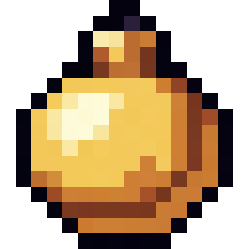 Gold Bauble Ornament — a Minecraft Item (2D) made with resourcepack.ai