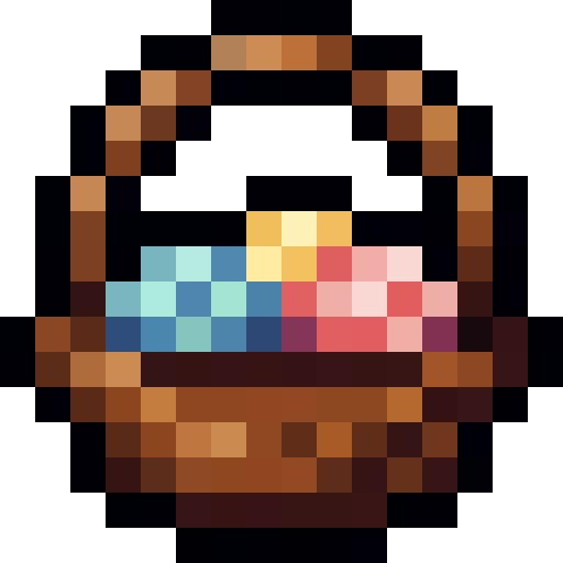 Easter Egg Basket — a easter Minecraft Item (2D) made with resourcepack.ai