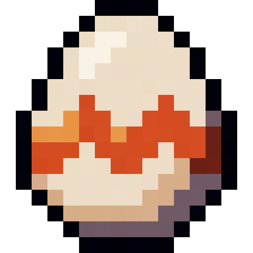 Painted Zigzag Egg — a Minecraft Item (2D) made with resourcepack.ai