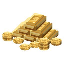 Stacked Coins And Bullion — a Minecraft Model made with resourcepack.ai