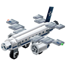 Twinjet Passenger Airliner — a Minecraft Model made with resourcepack.ai