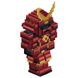 Crimson Crescent Samurai — a Minecraft Armor (3D) made with resourcepack.ai