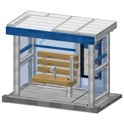 Bus Shelter — a modern Minecraft Model made with resourcepack.ai