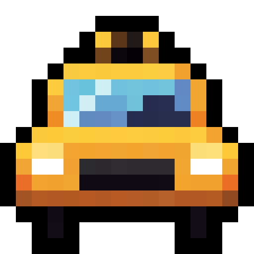 Yellow Taxi Cab — a Minecraft Item (2D) made with resourcepack.ai