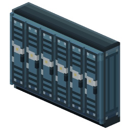 Blue Hallway Lockers — a Minecraft Model made with resourcepack.ai